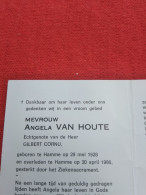 Doodsprentje Angela Van Houte / Hamme 29/5/1928 - 30/4/1986 ( Gilbert Cornu ) - Religion &  Esoterik
