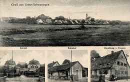 Unterschwaningen (8821) Bahnhof Schloss Handlung Kramer 1927 I-II - Other & Unclassified