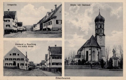 Ettenbeuren (8879) Bäckerei Und Handlung Ritter, Anton Kirche Mit Denkmal 1935 I-II - Sonstige & Ohne Zuordnung