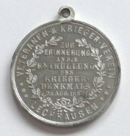 Lechhausen (8900) Medaille Enthüllung Kriegerdenkmal 1887 - Other & Unclassified