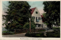 Augsburg (8900) Gasthaus An Der Spickel 1919 I-II - Sonstige & Ohne Zuordnung