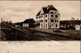 Welden (8901) Bahnhof 1905 II Kleine Stauchung) - Sonstige & Ohne Zuordnung