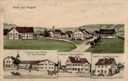 Krugzell (8966) Gasthaus Zum Hirsch Inh. Hummel Schule Postexpedition Handlung Heubuch 1915 I-II - Other & Unclassified