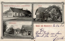 Blumenthal (o-1261) Gasthaus Zum Goldenen Stern E. Dreikant Schule 1911 I-II (VS Fleckig, Abschürfungen) - Andere & Zonder Classificatie