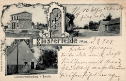 Klosterfelde (o-1295) Handlung Barnick Eisenbahn Strassenpartie 1908 I-II Chemin De Fer - Autres & Non Classés