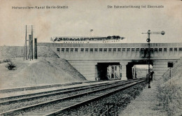 Eberswalde (o-1300) Bahnunterführung Hohenzollernkanal Kanal Berlin-Stettin Ca. 1915 I-II - Other & Unclassified