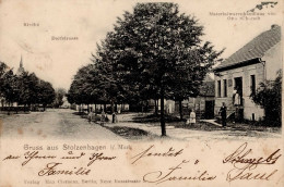 Stolzenhagen (o-1301) Handlung Schorodt, Otto Kirche Dorfstrasse Fahrrad 1904 II (leicht Fleckig, Ecken Leicht Bestoßen) - Other & Unclassified