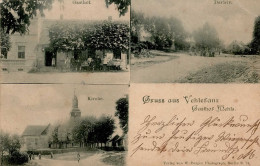 Vehlefanz (o-1421) Gasthof Mehls Kirche Dorfstrasse 1899 I-II - Sonstige & Ohne Zuordnung