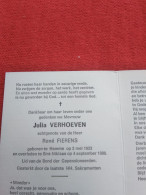 Doodsprentje Julia Verhoeven / Hamme 2/5/1923 Sint Niklaas 4/9/1986 ( René Fierens ) - Religión & Esoterismo