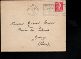 OBLITERATION MECANIQUE DIMENSION DES ENVELOPPES LE MANS GARE 1956 - Mechanical Postmarks (Other)