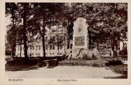 Neuruppin (o-1950) Denkmal Jahn-Loose-Stein I-II - Other & Unclassified