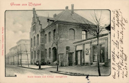 Wolgast (o-2220) Breite Strasse Und Kgl. Amtsgericht 1907 II (Eckbug Re.) - Autres & Non Classés