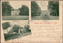 Niendorf (o-2441) Gasthaus Zur Post Vorder- Und Rückansicht Schloss 1900 II (Albumspuren) - Otros & Sin Clasificación