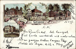 Grabow (o-2804) Rathaus Realprogymnasium Schützenhaus 1897 I- - Autres & Non Classés