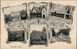 Gresse (o-2831) Kirche Mühle Schloss Jagdhaus 1919 I-II - Other & Unclassified