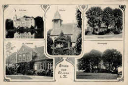 Gresse (o-2831) Schloss Kirche Pastorat Schule 1911 I-II - Altri & Non Classificati