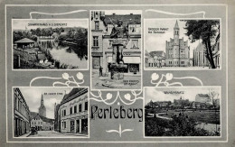 Perleberg (o-2910) Am Hohen Ende Marktplatz Rathaus Wilhelmsplatz 1909 I- - Altri & Non Classificati