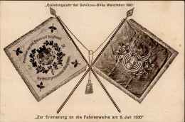 Wanzleben (o-3120) Fahnenweihe Der Schützenvereins Wanzleben 6. Juli 1930 I- - Altri & Non Classificati