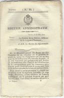 Recueil Administratif De La Nièvre N°86 - 1822 - Voir Le Descriptif Pour Le Contenu - Décrets & Lois