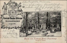 Neuhaldensleben (o-3240) 19. Sächsisches Provinzial-Bundes-Schießen Juni 1901 Hotel Flora I - Sonstige & Ohne Zuordnung