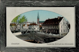Stassfurt (o-3250) Bodebrücke Schulzenplatz 1919 I-II (abgestossen, Marke Entfernt) - Autres & Non Classés