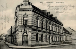 Burg (o-3270) Gartenstrasse Gasthaus Hotel Deutsche Eiche 1910 I-II (fleckig) - Other & Unclassified
