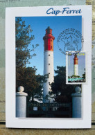 Phare Lighthouse Vuurtoren Leuchttürme Faro Fari FRANCE Cap Ferret 2004 Maxi Card Carte - Vuurtorens