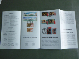 1993 2495/2499  PF NL. HEEL MOOI ! Zegels  Met Eerste Dag Stempel : Antwerpen 93 - Post Office Leaflets