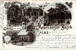 Calbe (o-3310) Gasthaus Hohendorfer-Busch Schützenhaus 1898 II (kleine Stauchung) - Autres & Non Classés