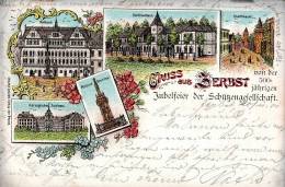 Zerbst (o-3400) 500 Jährige Jubelfeier Des Schützengesellschaft Rathaus Roland-Denkmal  Schützenhaus 1901 I- - Autres & Non Classés
