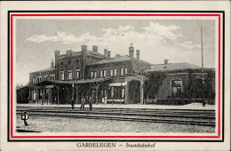 Gardelegen (o-3570) Bahnhof Bahnhofsgasthaus 1915 I - Other & Unclassified