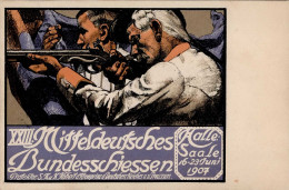 Halle Saale (o-4000) 23. Mitteldeutsches Bundesschießen 16. Bis 23. Juni 1906 Sonderstempel I - Halle (Saale)