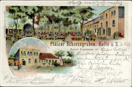 Halle Saale (o-4000) Gasthaus Pfälzer Schiessgraben Franzstrasse 1901 I- - Halle (Saale)