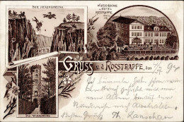 Thale (o-4308) Winzenburg Und Hotel Rosstrappe Hexensprung Vorläufer 1894 I- - Altri & Non Classificati