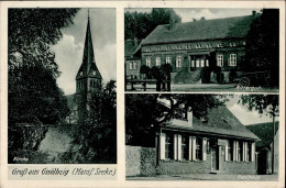Gnölbzig (o-4341) Gasthaus Rittergut Kirche I-II (Stauchung) - Otros & Sin Clasificación