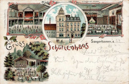 Sangerhausen (o-4700) Schützenhaus 1902 I-II (Stauchungen, Fleckig) - Otros & Sin Clasificación