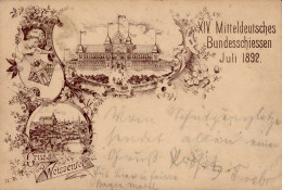 Weißenfels (o-4850) XIV. Mitteldeutsches Bundesschiessen Juli 1892 Vorläufer II (Stauchungen) - Autres & Non Classés