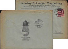 Allemagne 1900 Enveloppe Illustrée, Kontny & Lange, Magdebourg. Spécialité Pièces Sombres, Lampes Et Verres - Electricité