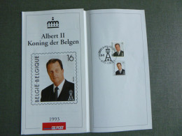1993 2532  PF NL. HEEL MOOI ! Zegel  Met Eerste Dag Stempel : Albert II - Post Office Leaflets