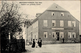 Großbreitenbach (o-6309) Gasthaus Zum Goldenen Hirsch 1916 I- - Autres & Non Classés
