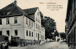 Ranis (o-6843) Schützenhaus Durch Feuer Zerstört Vom 9. Zum 10. März 1912 II- (Bug, Wellig) - Andere & Zonder Classificatie