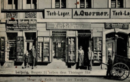 Leipzig (o-7000) Bücherhandlung Schirmer Tuchhandlung Querner Burgstrasse I-II - Leipzig