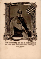 Leipzig (o-7000) Militär-Verein Stünz 1. Stiftungsfest 23. April 1903 König Albert I-II (Eckstauchung, Fleckig, Ecken Ab - Leipzig