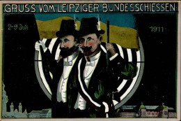 Leipzig (o-7000) 26. Mitteldeutsches Bundesschießen 2. Bis 9. Juli 1911 Sonderstempel Signiert I- - Leipzig