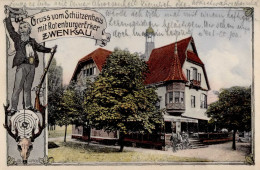 Zwenkau (o-7114) Schützenhaus Sign. A. Prüll Fahrrad I Cycles - Other & Unclassified