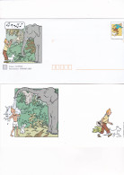 FRANCE - PAP - Entier Postal -  Tintin - Hergé -  Tintin Charmeur D 'éléphant - Carte +enveloppe - PAP: Sonstige (1995-...)