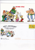 FRANCE - PAP - Entier Postal -  Asterix Et Obelix - Goscinny/uderzo - Joyeux Anniversaire - Carte +enveloppe - PAP:  Varia (1995-...)