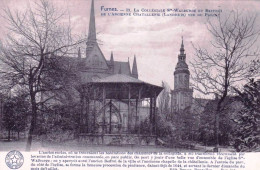 FURNES - VEURNE - La Collegiale Ste Walburge  Et Beffroi De L'ancienne Chatellenie Vue Du Parc - Veurne