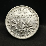 50 CENTIMES SEMEUSE ARGENT 1914 FRANCE / SILVER (Réf. 24425) - 50 Centimes