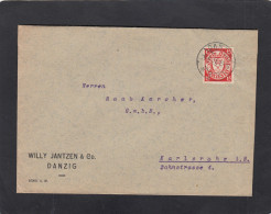 FIRMENBRIEF AUS DANZIG NACH KARLSRUHE,1931. - Storia Postale